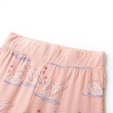 Kids' Long Sleeve Pyjamas - Light Pink Swan Print | HipoMarket