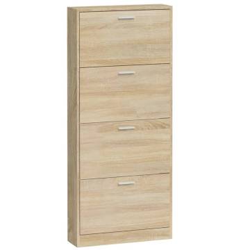 Shoe Cabinet Oak 59x17x150 cm - Stylish Storage Solution