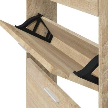 Shoe Cabinet Oak 59x17x150 cm - Stylish Storage Solution