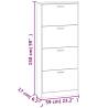 Shoe Cabinet Oak 59x17x150 cm - Stylish Storage Solution