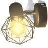 2 Black Industrial Wire Frame Wall Sconces with LED Bulbs