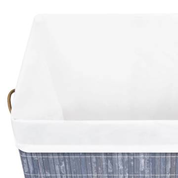 Bamboo Laundry Basket Grey 83L - Stylish & Functional Storage