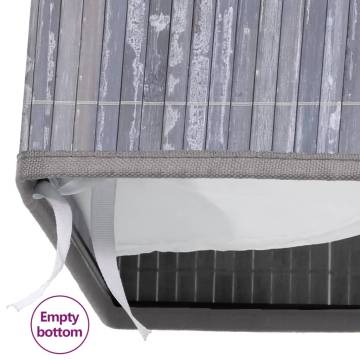 Bamboo Laundry Basket Grey 83L - Stylish & Functional Storage