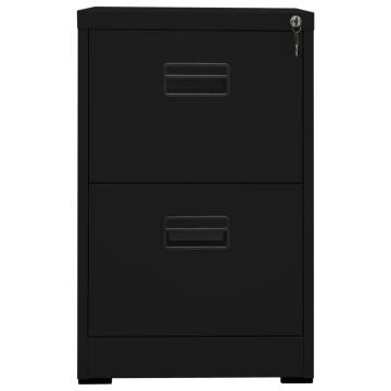 Filing Cabinet Black 46x62x72.5 cm - Durable Steel Office Storage