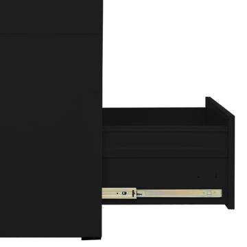 Filing Cabinet Black 46x62x72.5 cm - Durable Steel Office Storage