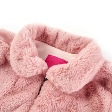 Kids' Faux Fur Coat in Pink | Warm & Stylish | Size 104