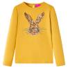 Kids' T-shirt with Long Sleeves Ochre 104 Colour ochre Size 104 (3-4y) 