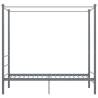 Canopy Bed Frame Grey Metal 90x200 cm - Stylish & Durable