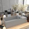 Bathroom Sink with Overflow Ceramic Light Grey Colour light grey 