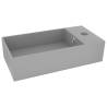 Stylish Light Grey Bathroom Sink with Overflow - Hipomarket