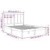 White Pine Bed Frame 140x190 cm | Modern & Sturdy Design