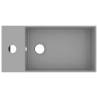 Stylish Light Grey Bathroom Sink with Overflow - Hipomarket