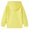 Kids' Hooded Sweatshirt with Zip - Light Yellow, Size 140