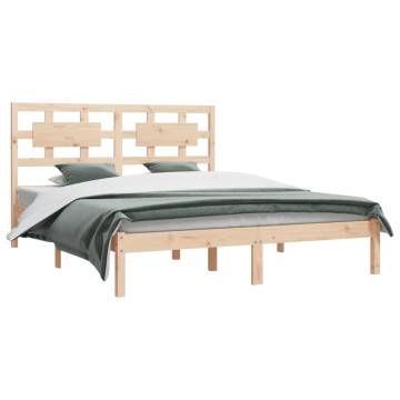 Bed Frame Solid Wood Pine 160x200 cm - Durable & Stylish