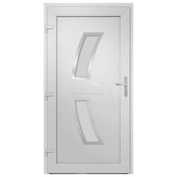 Front Door White 108x200 cm PVC - Secure & Elegant Entrance