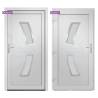 Front Door White 108x200 cm PVC - Secure & Elegant Entrance