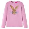 Kids' T-shirt with Long Sleeves Burnt Pink 140 Colour pink Size 140 (9-10y) 