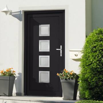 Front Door Anthracite 98x190 cm PVC - Durable & Secure Design