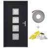 Front Door Anthracite 98x190 cm PVC - Durable & Secure Design