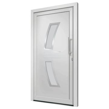 White Front Door 98x200 cm - Elegant Security & Design