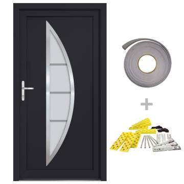 Front Door Anthracite 98x200 cm PVC - Stylish & Secure