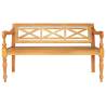 Batavia Bench - Solid Mahogany Wood, Light Brown - 136 cm