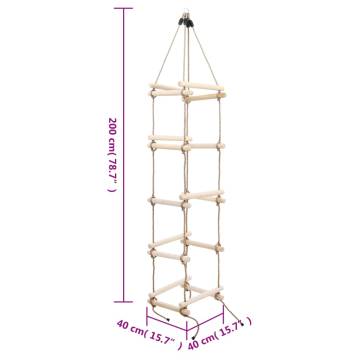 Kids Rope Ladder 200 cm Wood - Fun & Safe Climbing for Kids