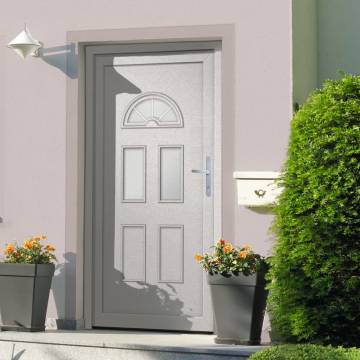 Front Door White 88x208 cm PVC - Secure & Elegant Entrance