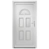 Front Door White 88x208 cm PVC - Secure & Elegant Entrance