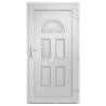 Front Door White 88x208 cm PVC - Secure & Elegant Entrance