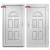 Front Door White 88x208 cm PVC - Secure & Elegant Entrance