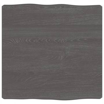 Table Top Dark Brown 40x40cm - Treated Solid Wood Live Edge