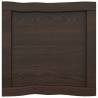 Table Top Dark Brown 40x40cm - Treated Solid Wood Live Edge