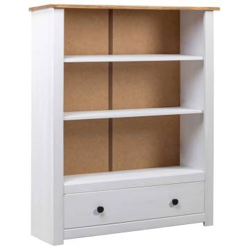 Bookcase White 80x35x110 cm - Solid Pine Wood Panama Range