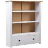 Bookcase White 80x35x110 cm - Solid Pine Wood Panama Range