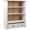 Bookcase White 80x35x110 cm - Solid Pine Wood Panama Range