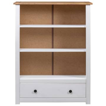 Bookcase White 80x35x110 cm - Solid Pine Wood Panama Range