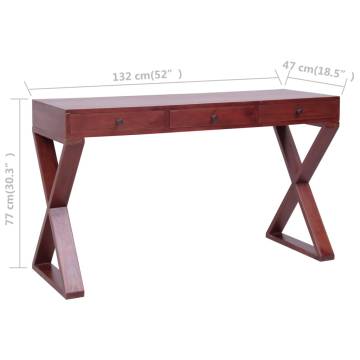 Solid Mahogany Computer Desk - Brown | Hipo Market