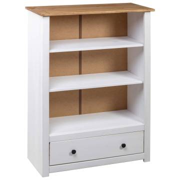 Bookcase White 80x35x110 cm - Solid Pine Wood Panama Range