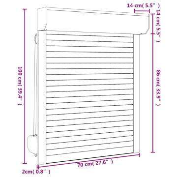 Roller Shutter Aluminium 70x100 cm Anthracite | HipoMarket