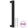 10pcs Black Cabinet Handles - Modern Stainless Steel Design