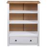 Bookcase White 80x35x110 cm - Solid Pine Wood Panama Range