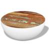 Bowl Shaped Coffee Table Solid Reclaimed Wood 60x60x30 cm Colour white Size 60 x 30 cm Quantity in Package 1 