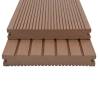 WPC Solid Decking Boards 10m² Light Brown - Durable & Stylish