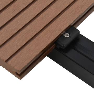 WPC Solid Decking Boards 10m² Light Brown - Durable & Stylish