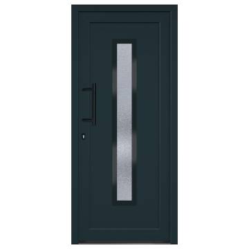 Front Door Anthracite 88x200 cm PVC - Secure & Stylish