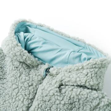 Kids' Hoodie Jacket Teddy Faux Fur - Mint Green 92 | HipoMarket