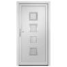 Front Door White 108x208 cm PVC - Durable & Secure