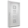 Front Door White 108x208 cm PVC - Durable & Secure