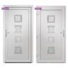 Front Door White 108x208 cm PVC - Durable & Secure